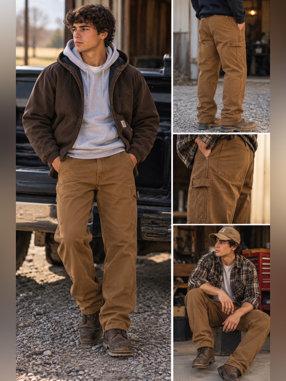Rocky Men's Cargo Work Pants - Brown